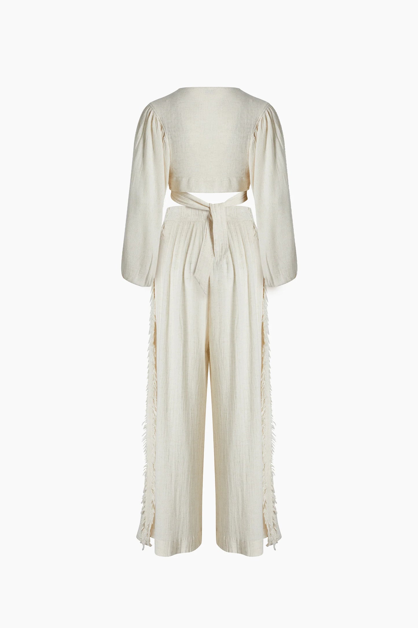 Crinkle Linen Pants Set