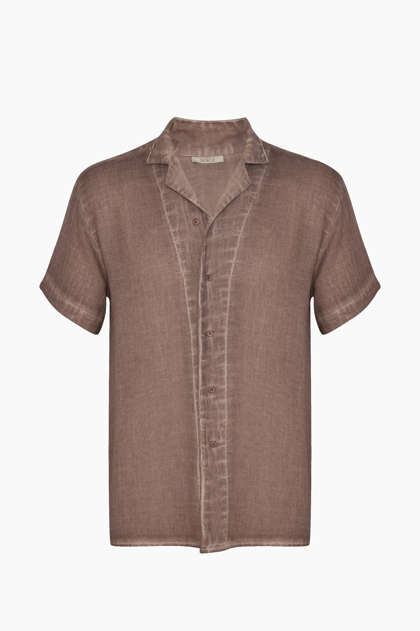 Men's Brown Camp Collar Shirt