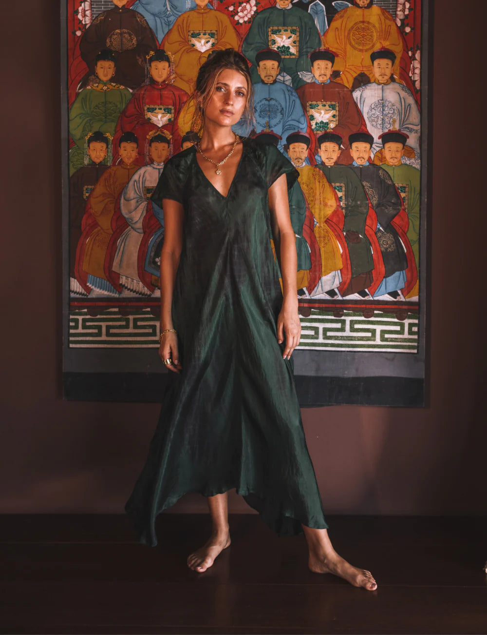 Lana Maxi Dress Tourmaline Tie Dye