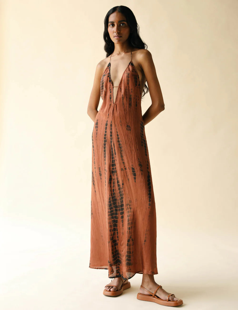 Zen Ultra Maxi Dress Tigers Eye Tie Dye