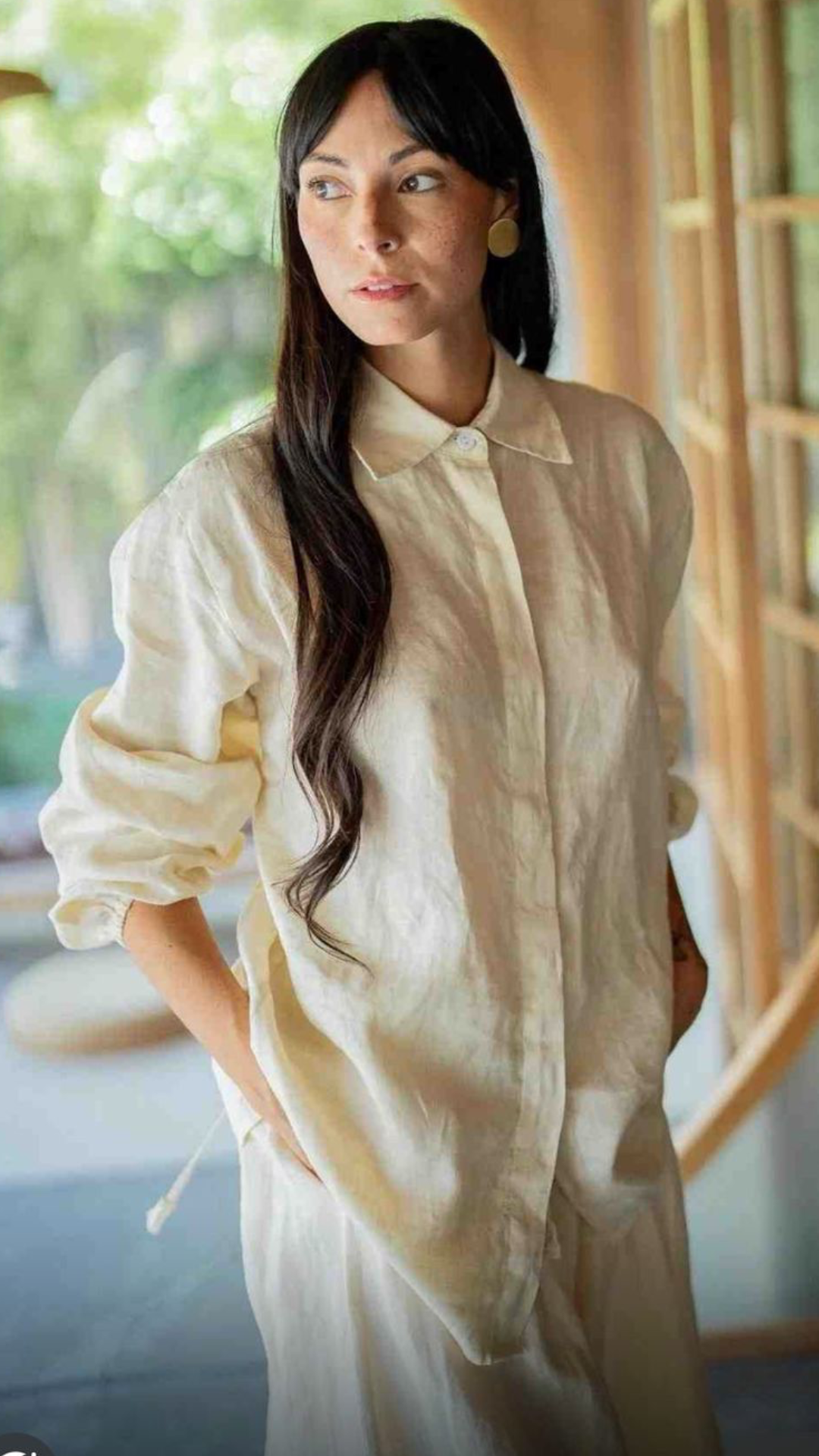 Backless Linen Blouse