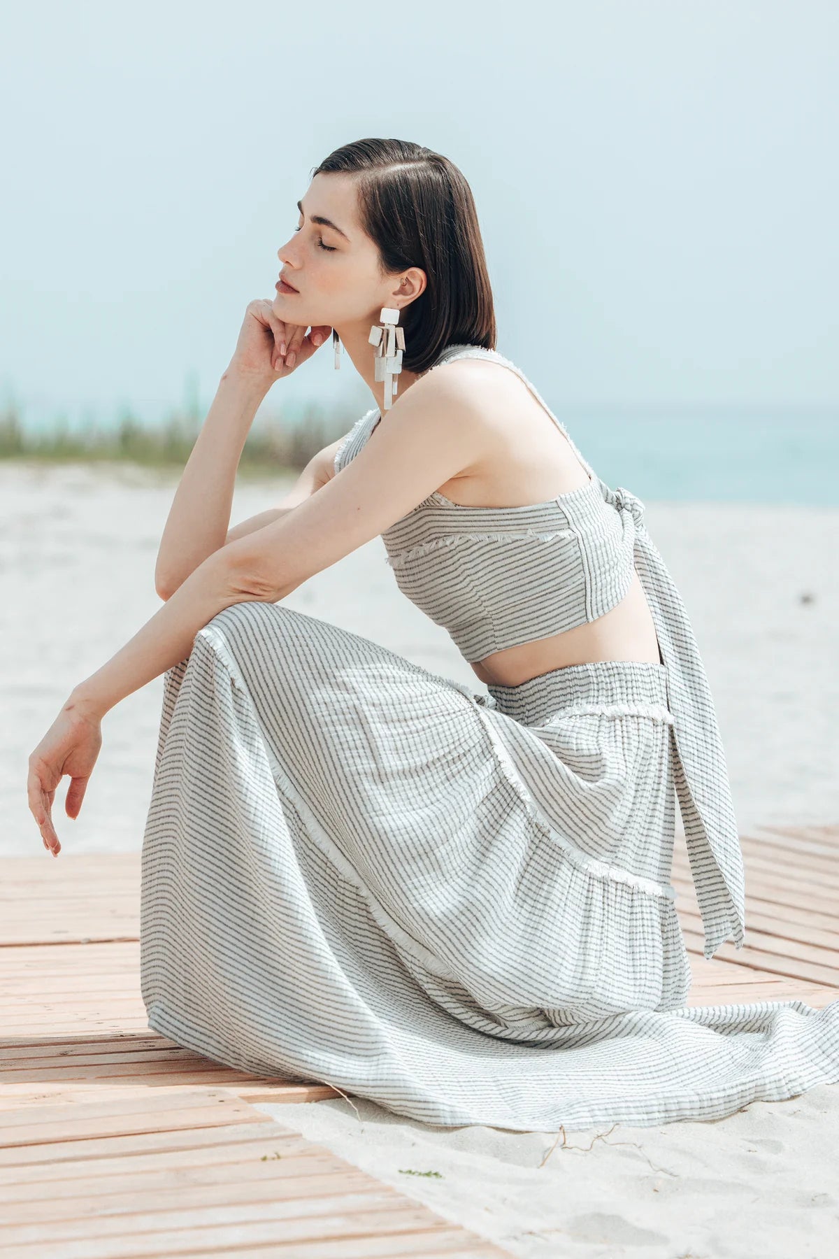 Striped Skirt Set