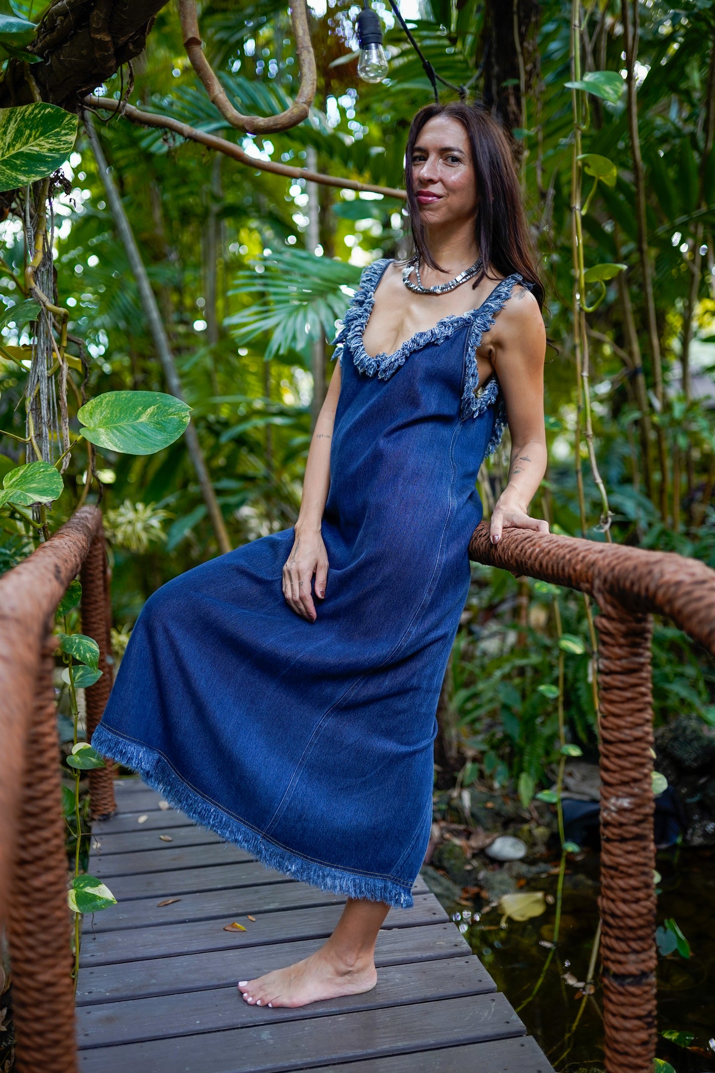 Indigo Strappy Dress
