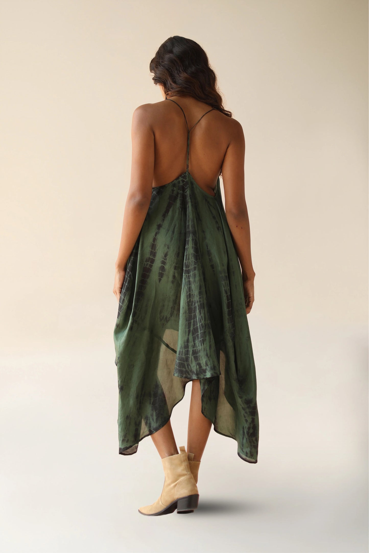 Zen Dress in Tourmaline Tie Dye