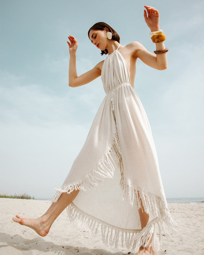 Hemp Halter Neck Dress