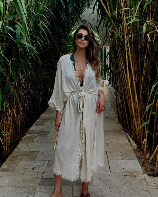 Crinkle Linen Kimono
