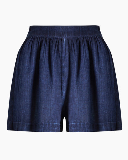 Linen Navy Shorts
