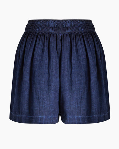 Linen Navy Shorts