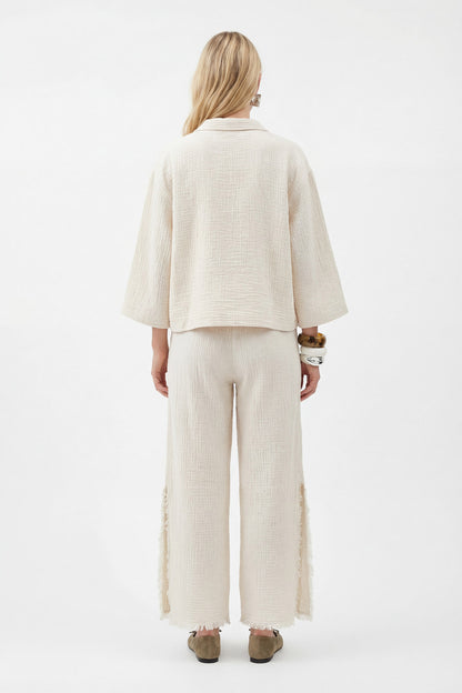 Crinkle Slit Pants