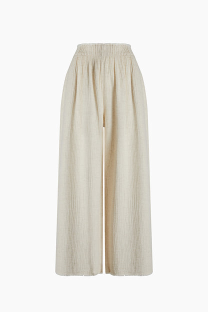 Crinkle Palazzo Pants