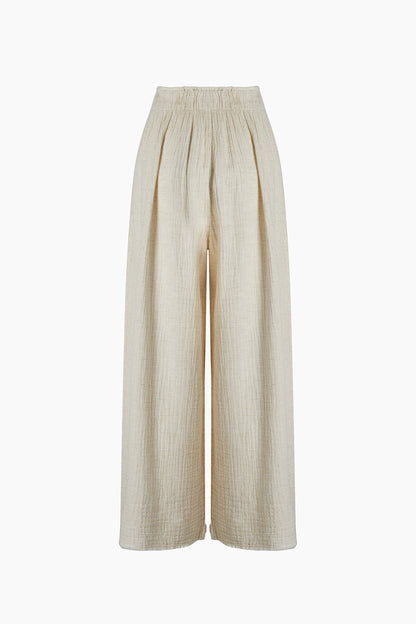 Crinkle Palazzo Pants