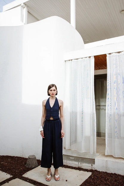 Linen Navy Pants