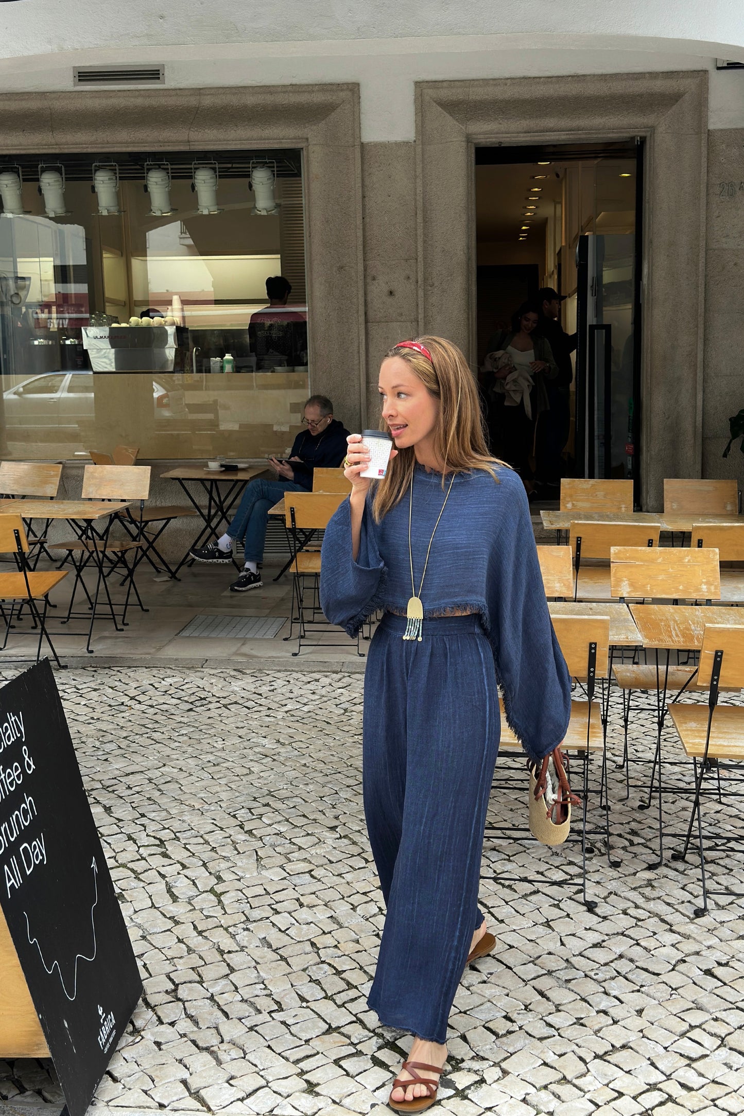 Linen Navy Pants