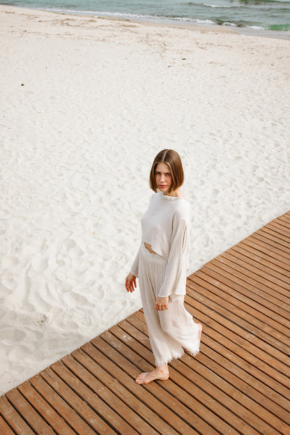 Hemp Transparent Straight Pants