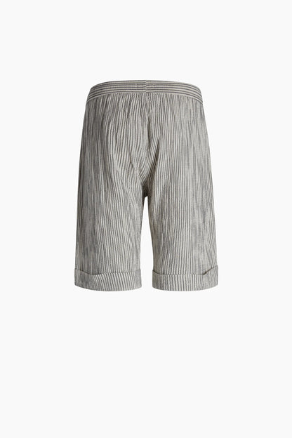 Men's Striped Linen Short