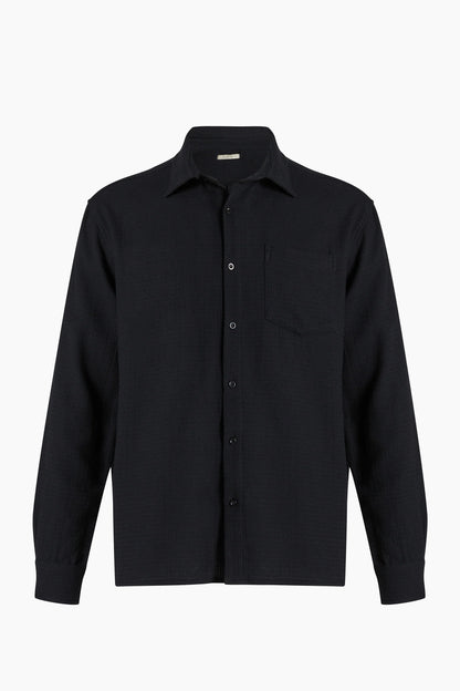Men's Cotton Black Shirt