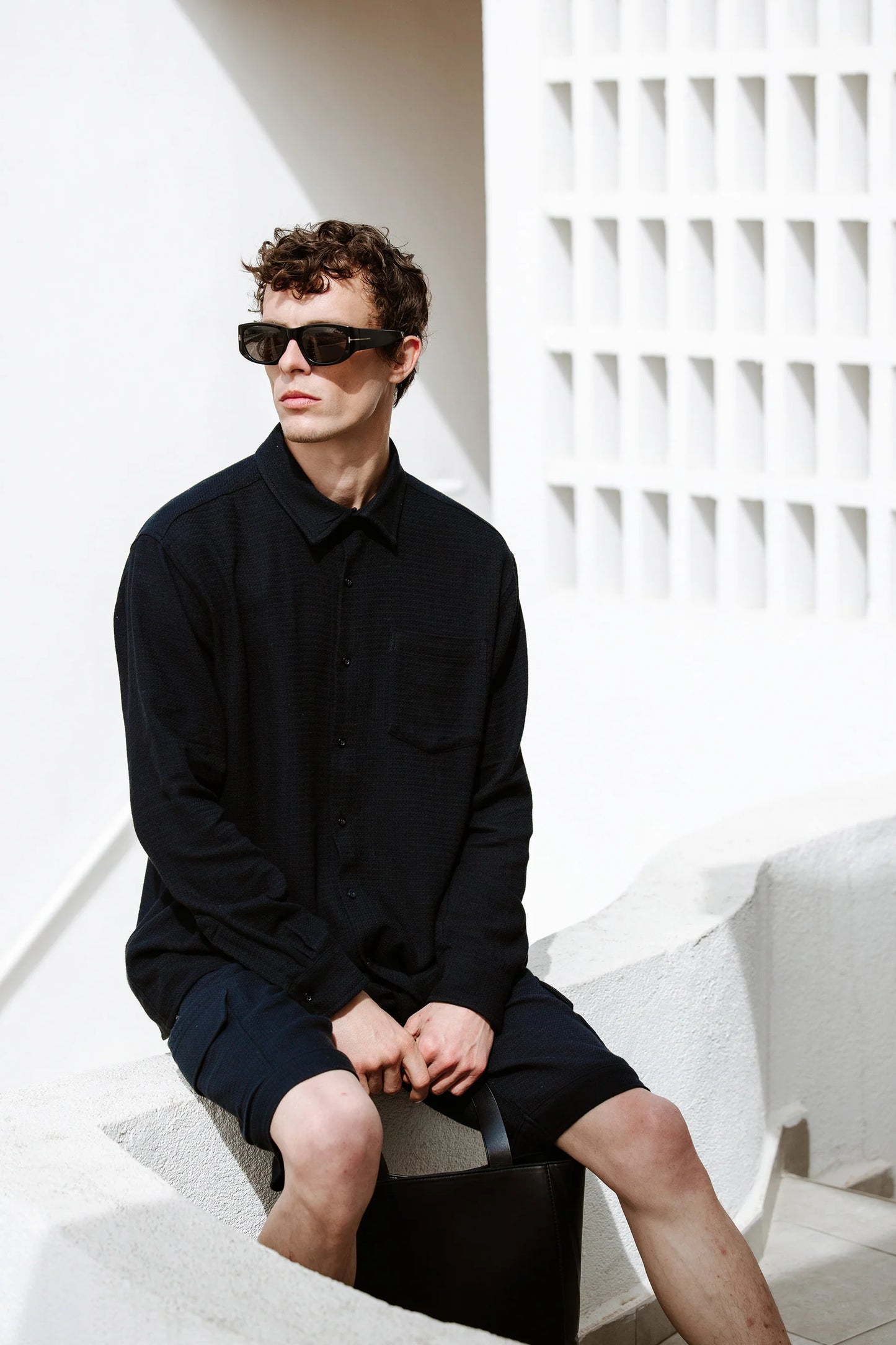 Men's Cotton Black Shirt