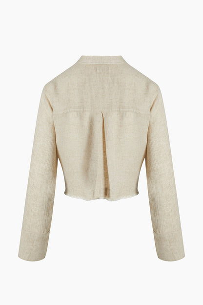 Linen Crop Shirt