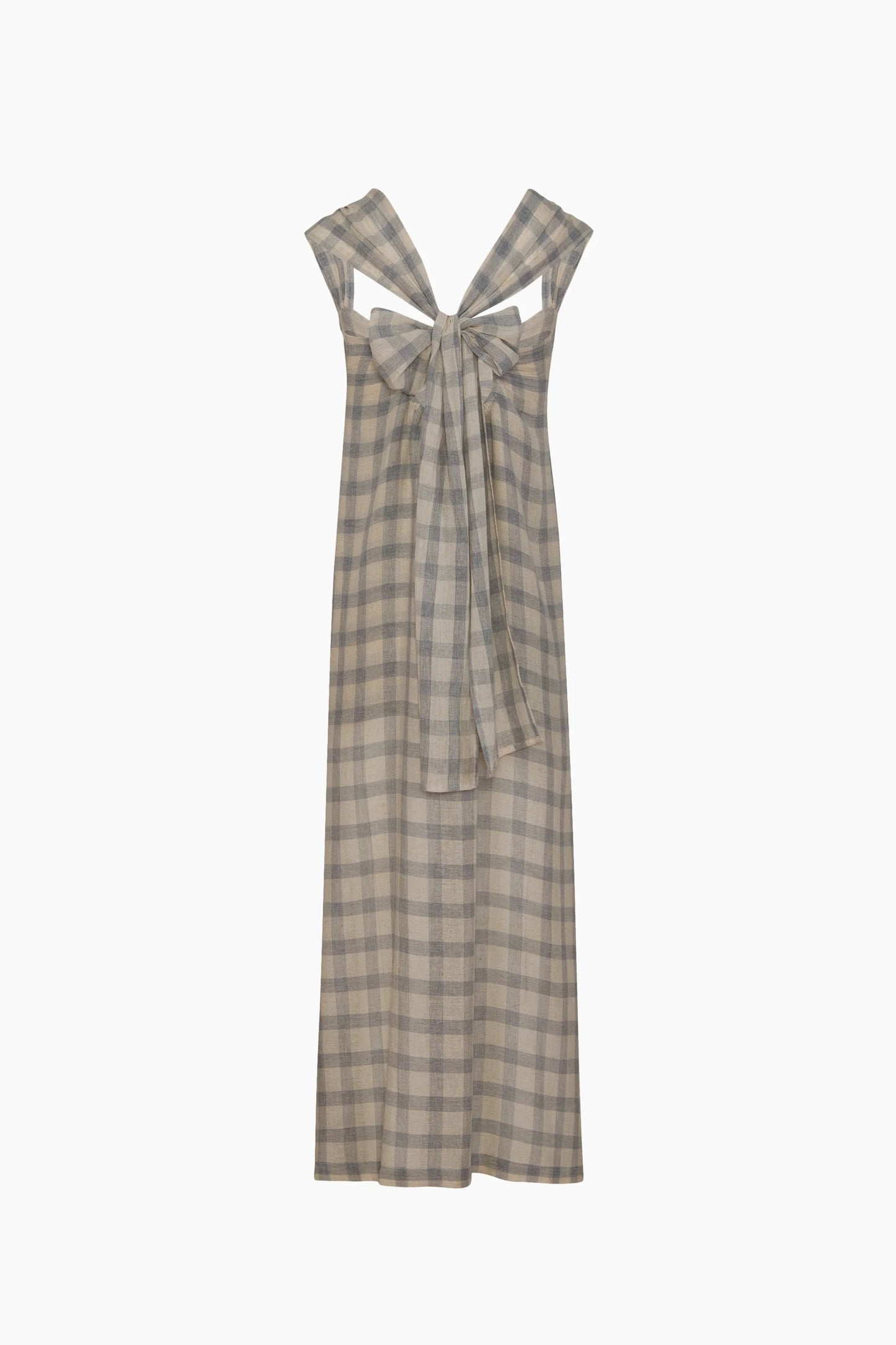 Grey Plaid Strappy Dress