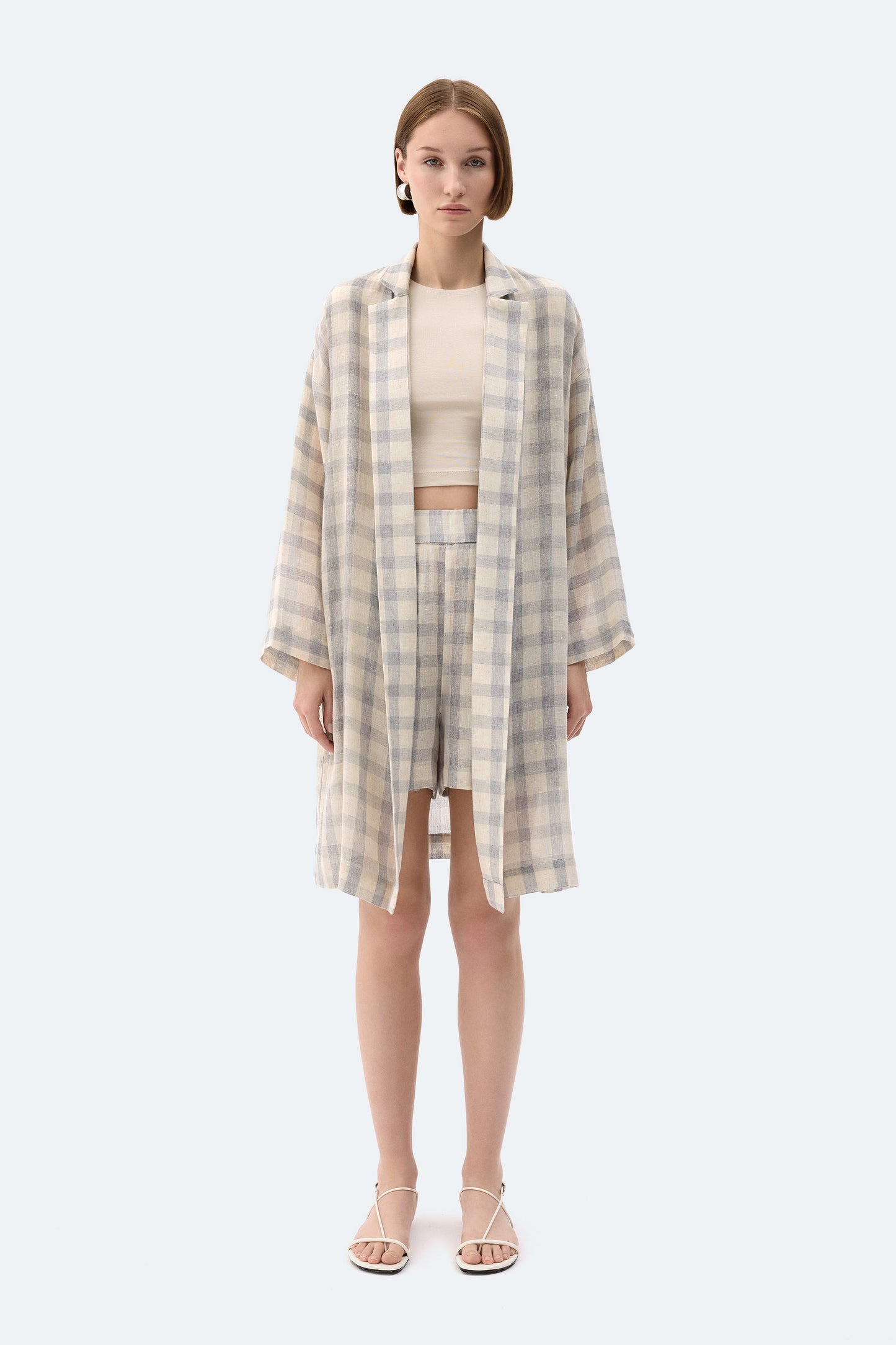 Grey Plaid Jacket