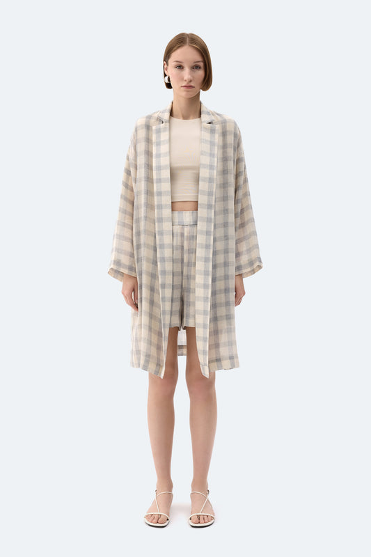 Grey Plaid Jacket
