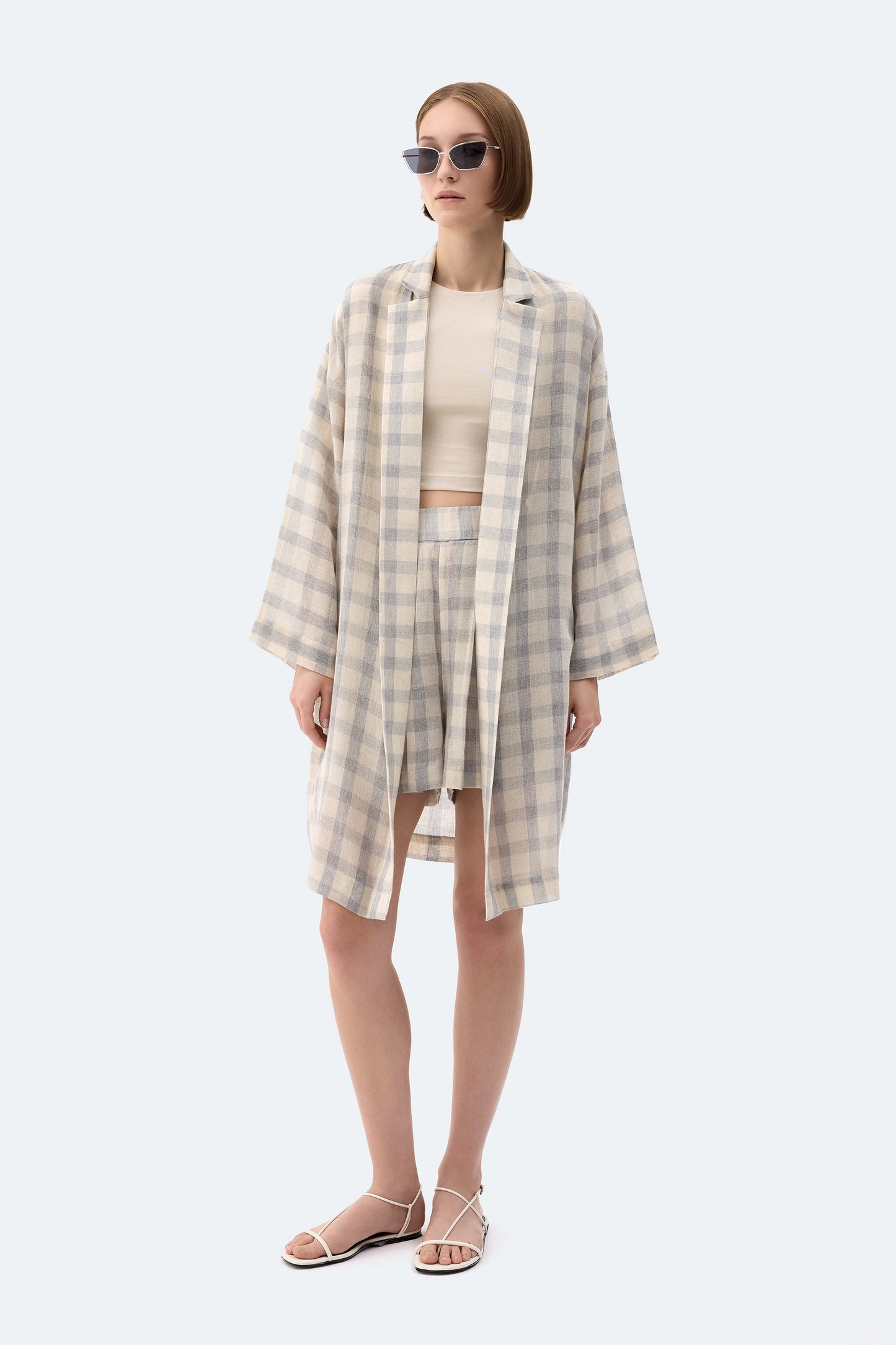 Grey Plaid Jacket