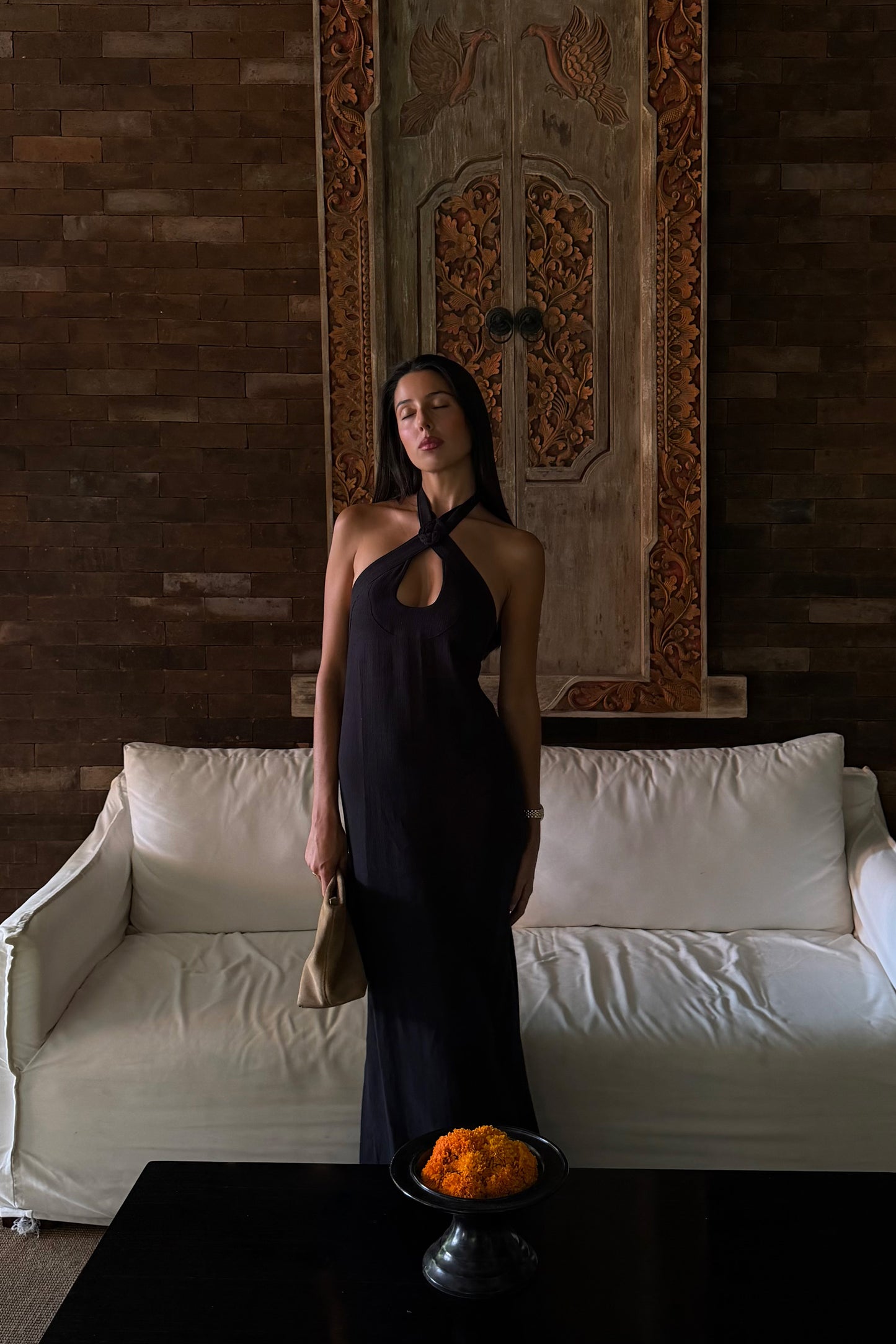 Black Linen Dress