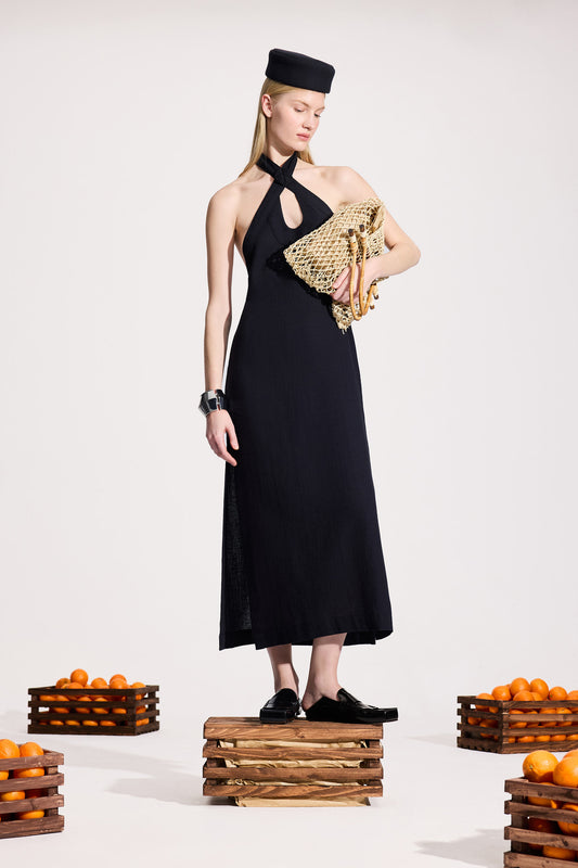 Black Linen Dress