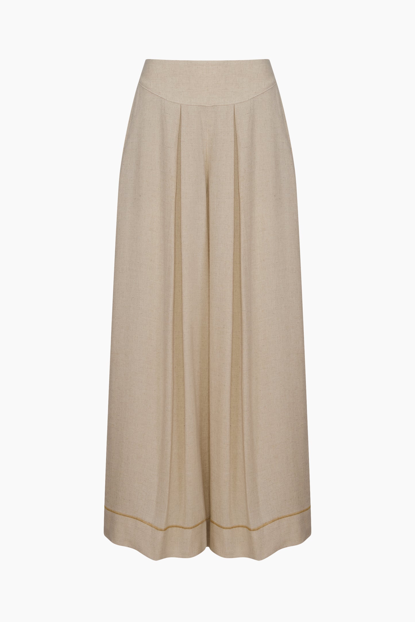 Natural Linen Palazzo Pants