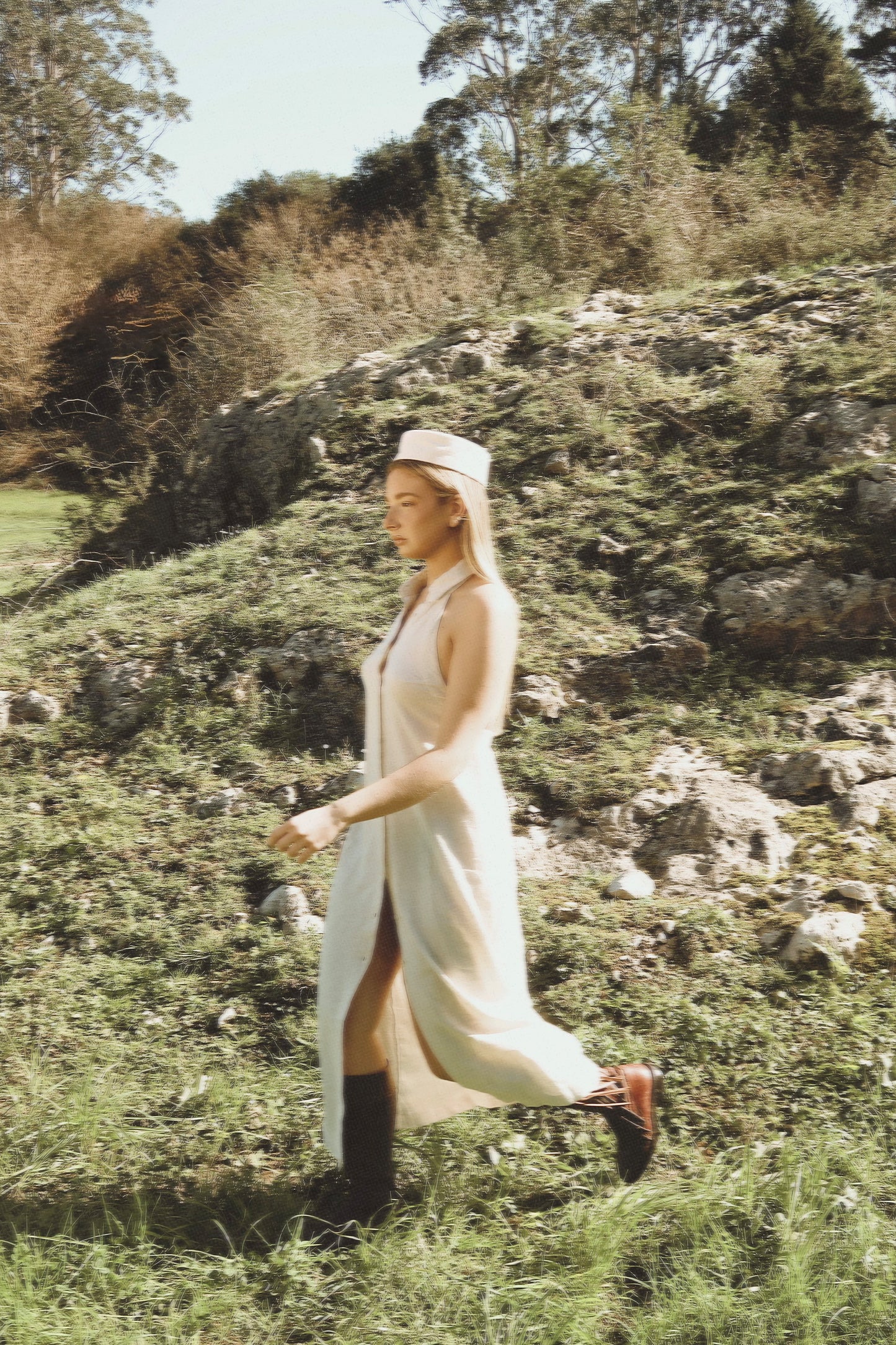 Natural Linen Shirt Dress