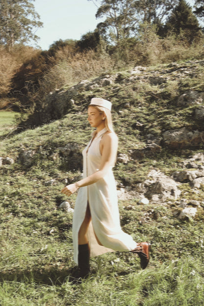 Natural Linen Shirt Dress