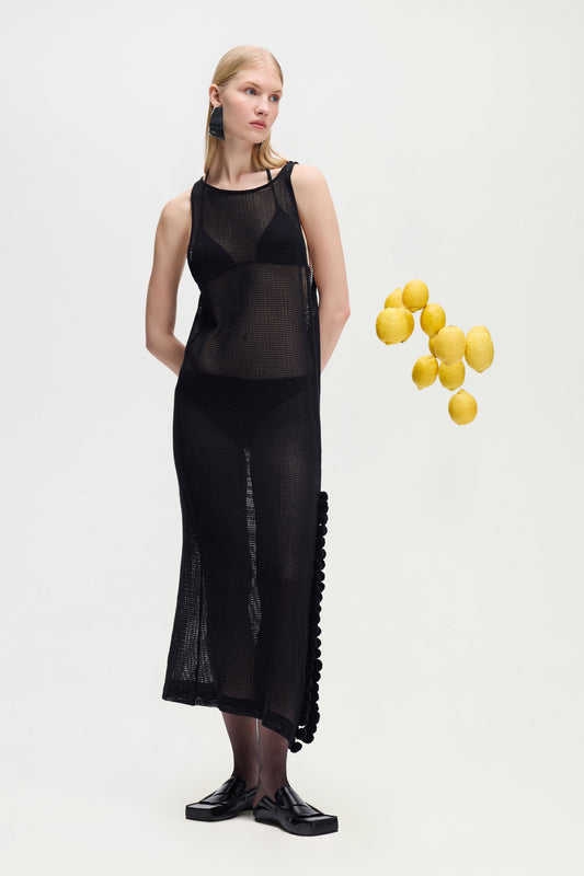 Black Crochet Dress