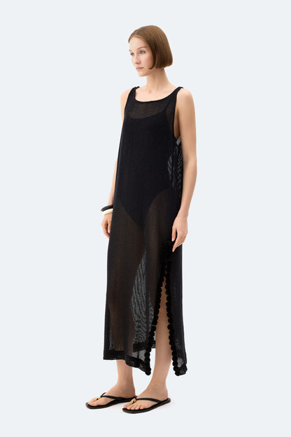 Black Crochet Dress