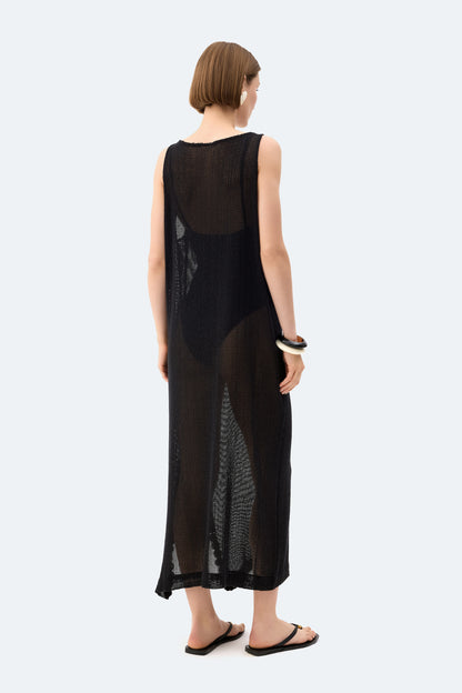 Black Crochet Dress