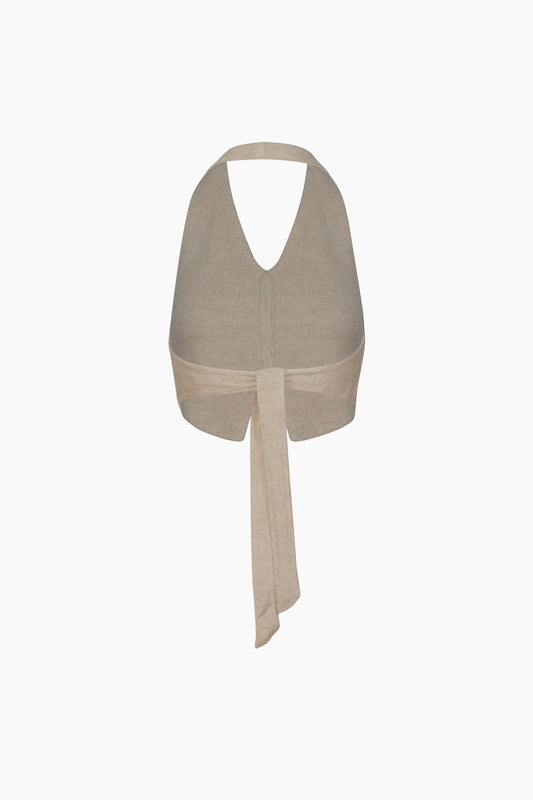 Linen Natural Waistcoat