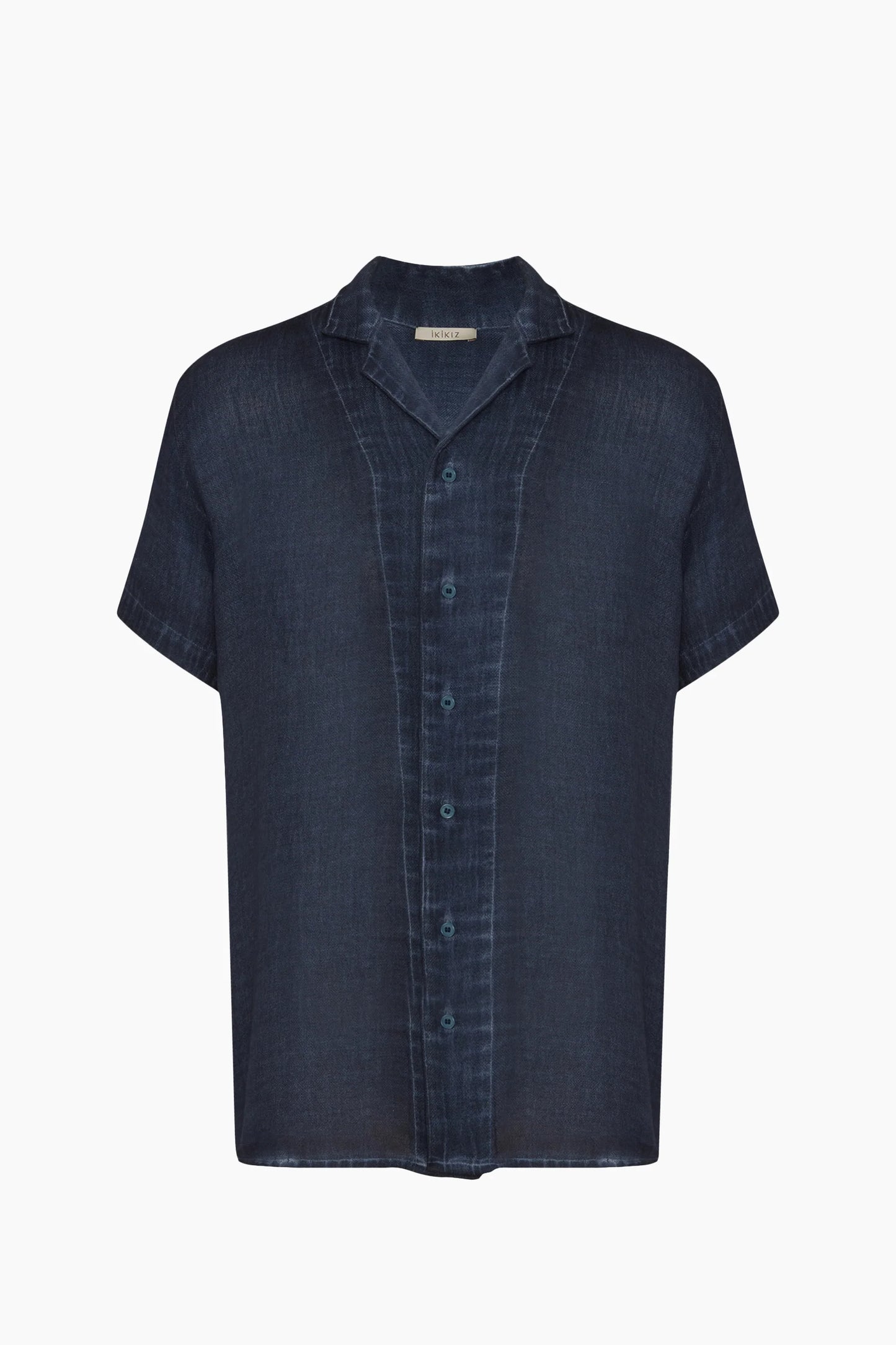Men's Navy Camp Collar Shirt
