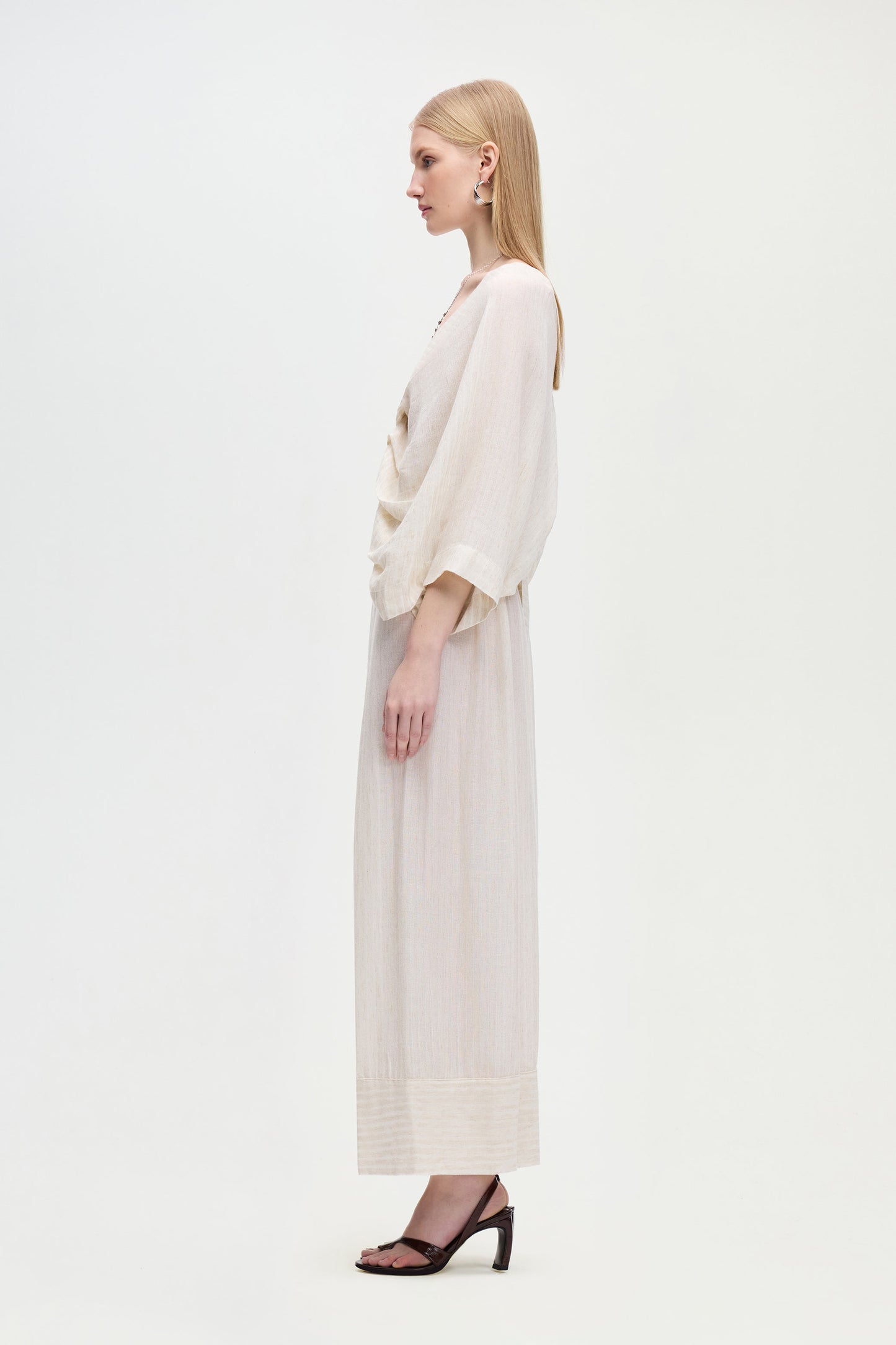 Natural Pleated Pants