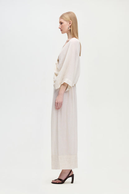 Natural Pleated Pants