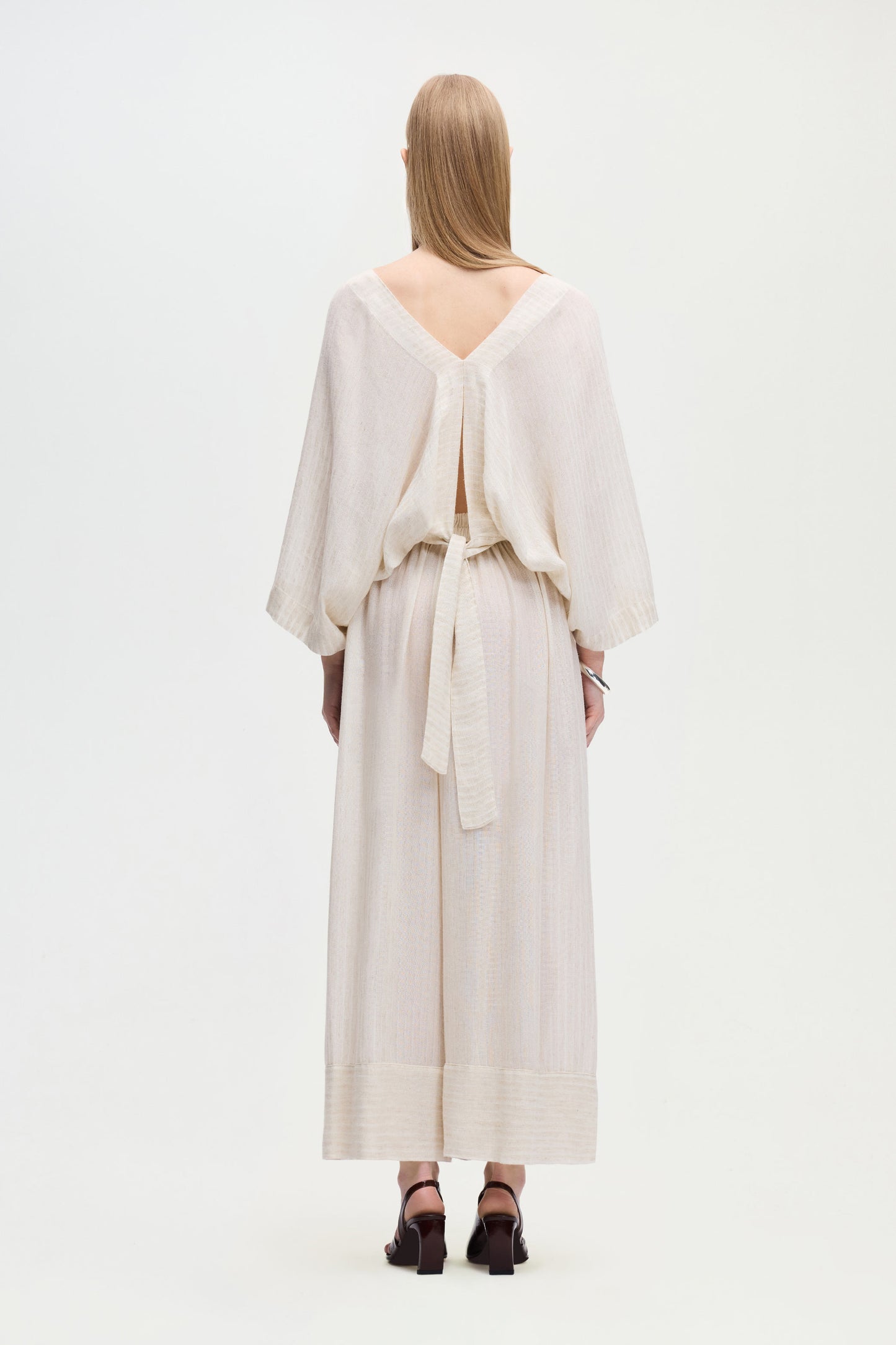Natural Pleated Pants