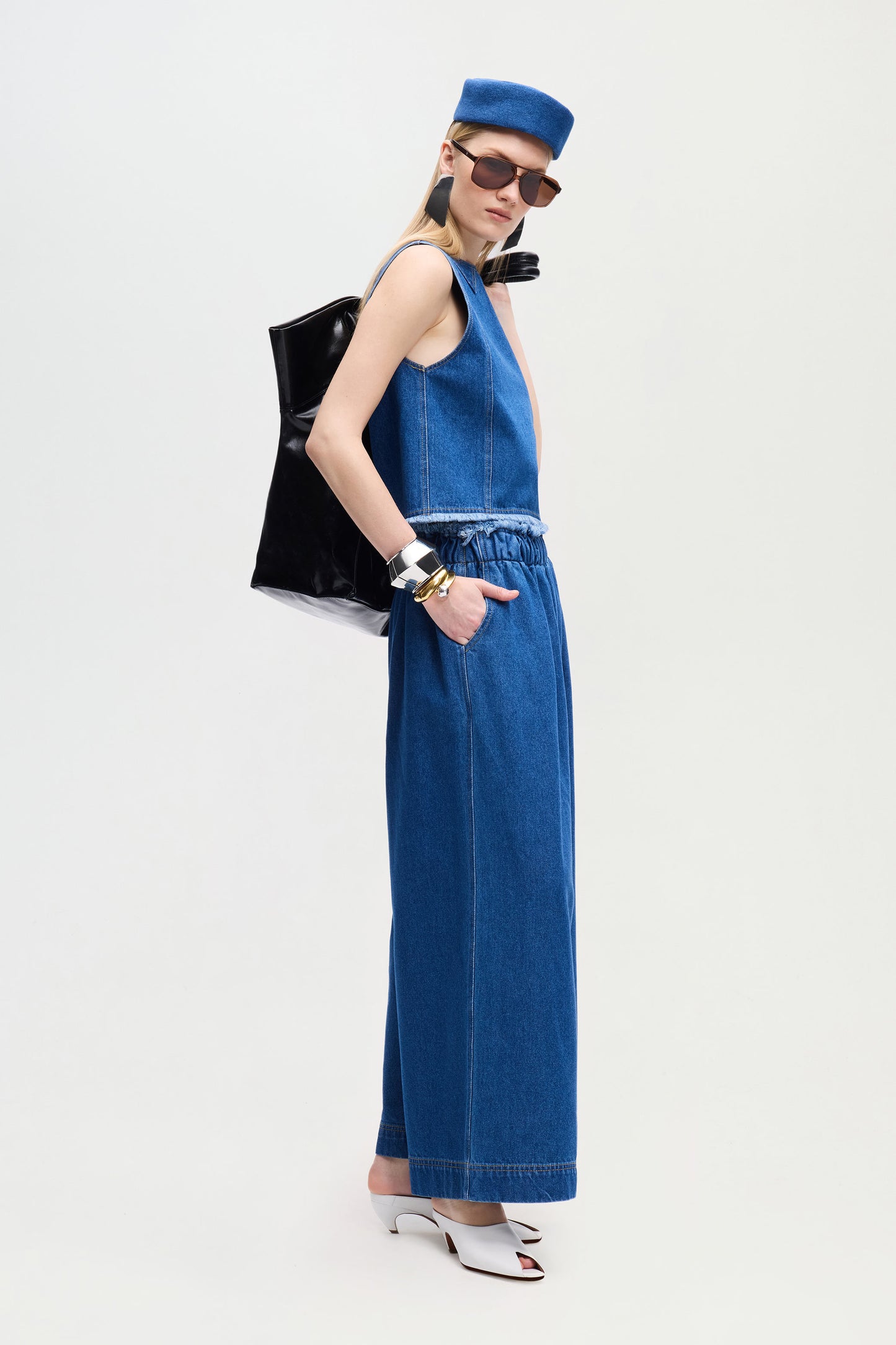 Denim Palazzo Pants