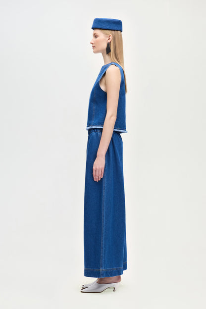 Denim Palazzo Pants