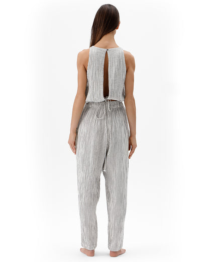Stripe Linen Slouchy Pants