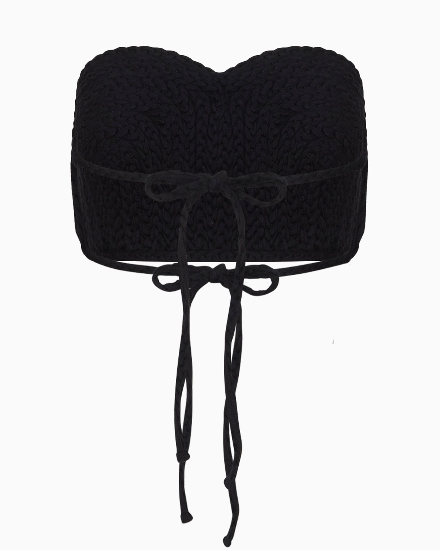 Black Linen Textured Top