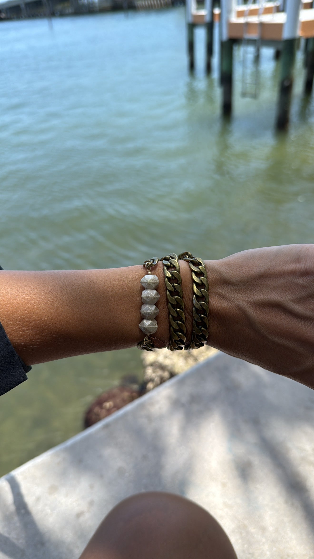 Luna Stone Chain Bracelet