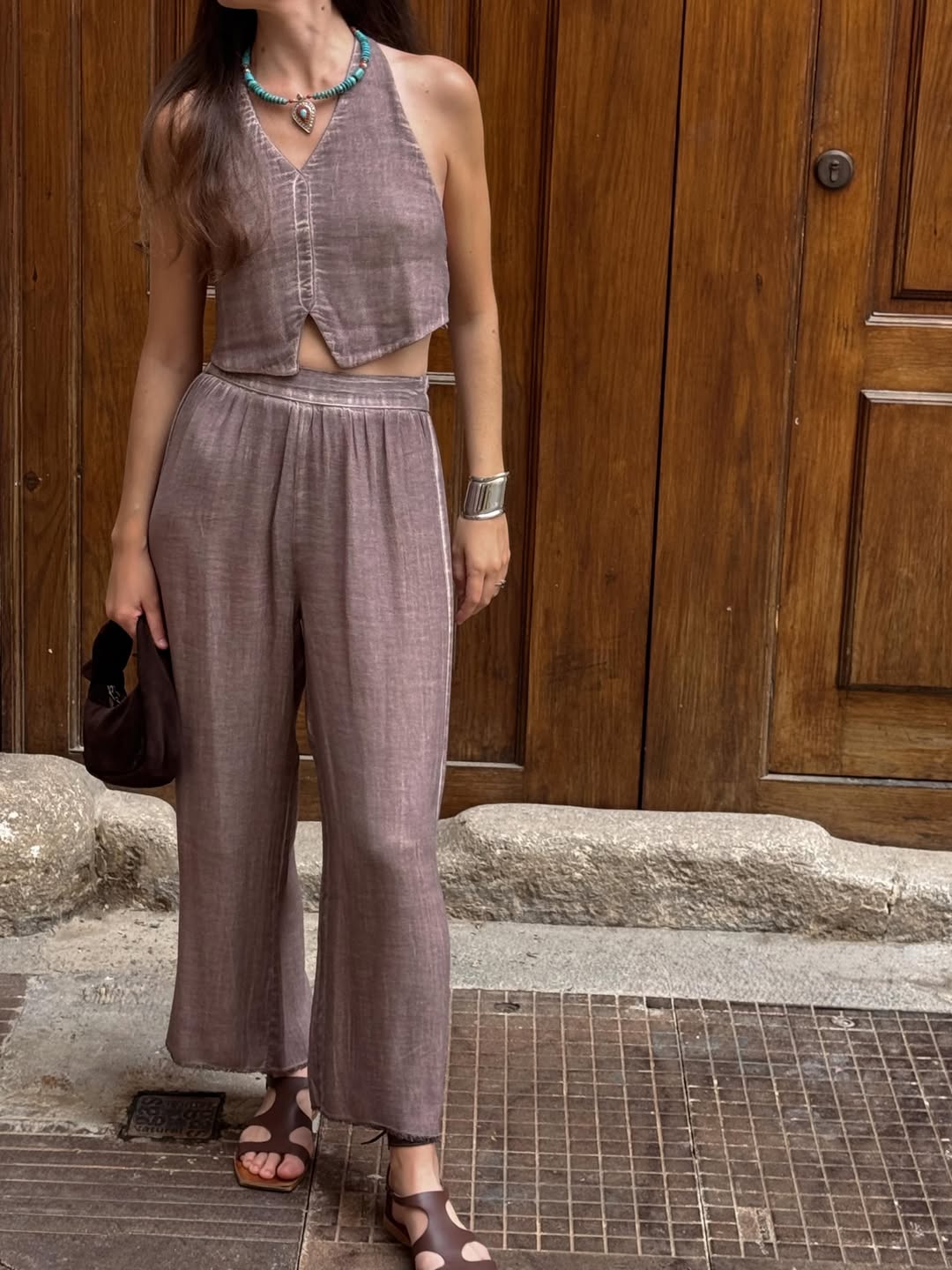 Linen Brown Pants