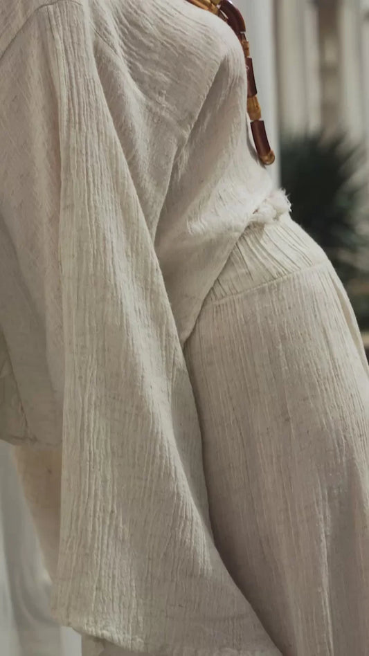 Hemp Transparent Straight Pants