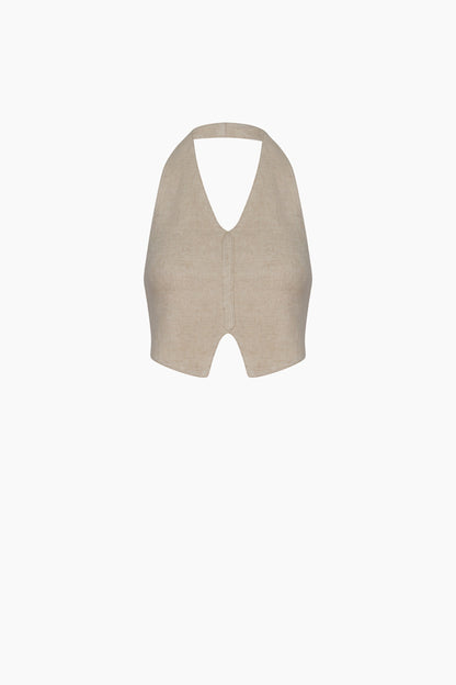 Linen Natural Waistcoat
