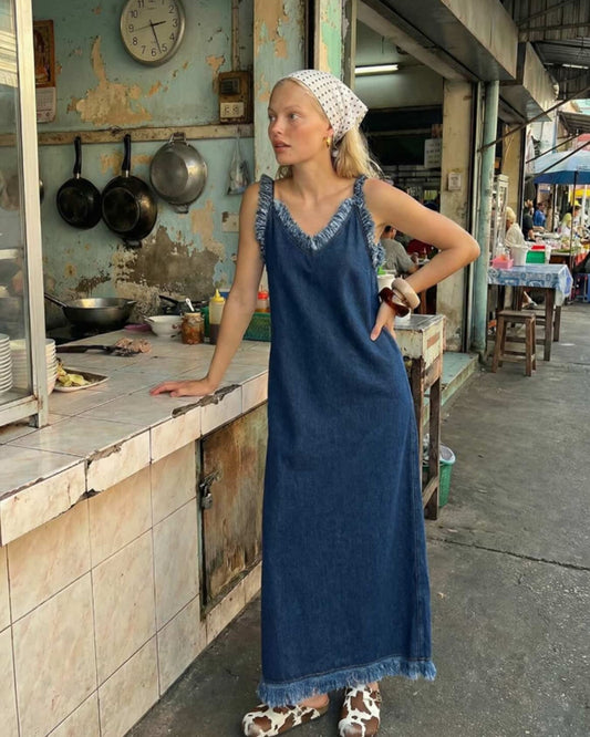 Denim Strappy Dress