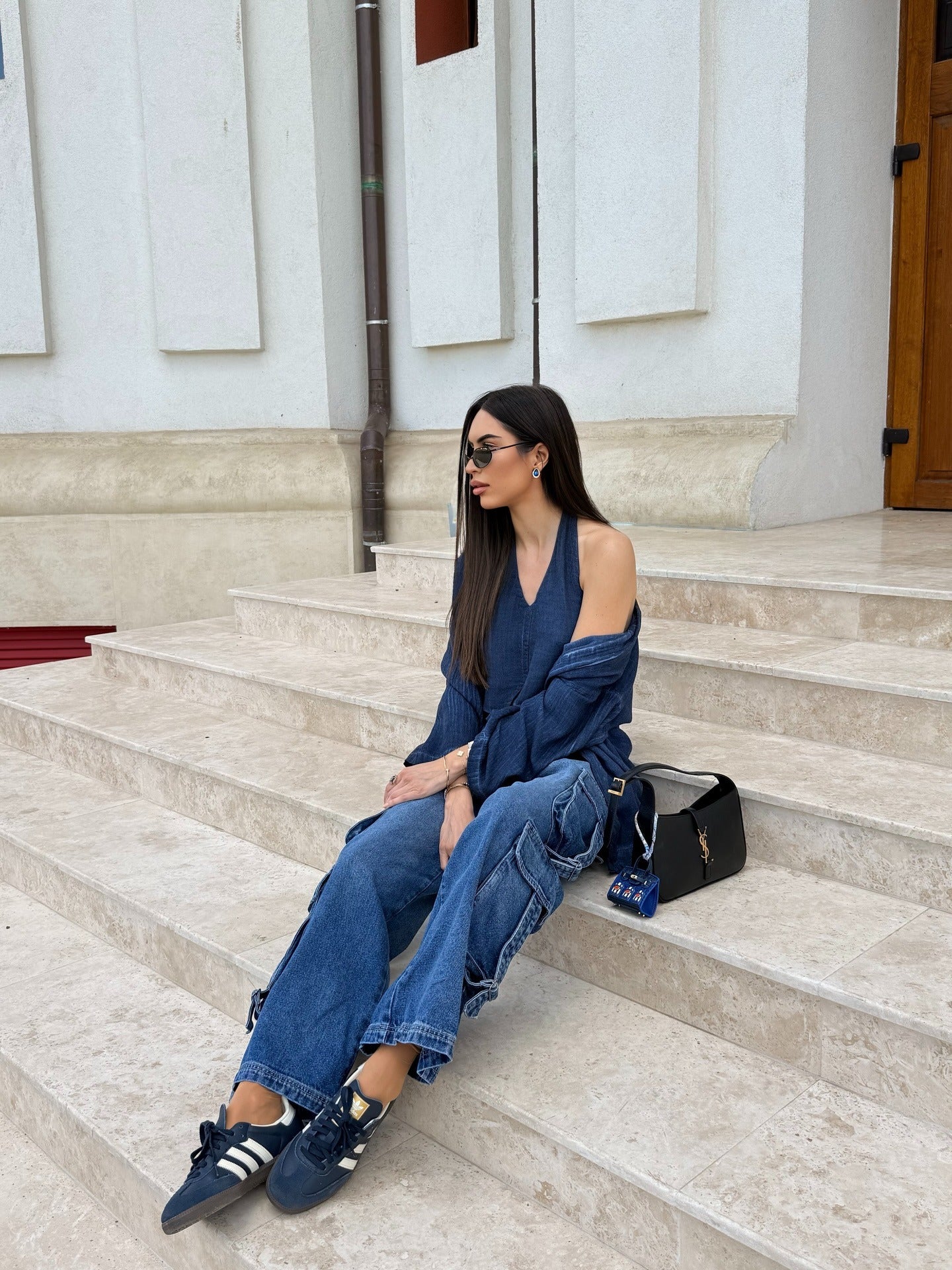 Linen Navy Waistcoat